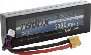 Redox RACING 5000 mAh 7,4V 50C Hardcase Samochodowy pakiet LiPo 1