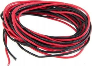 Przewód MSP Silikonowy przewód prądowy 28AWG 0,08mm2 1m CZARNY 5