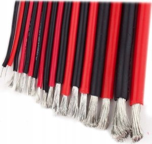 Przewód MSP Silikonowy przewód prądowy 28AWG 0,08mm2 1m CZARNY 6