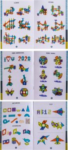 DK Świecące Klocki Magnetyczne, Tor Kulkowy Dla Kulek 202 Elementy Kulodrom 10
