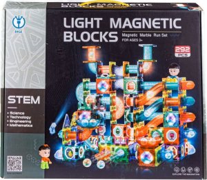 Świecące Klocki Magnetyczne, Tor Kulkowy Dla Kulek 292 Elementy Kulodrom 2