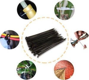 Trytytki, Opaski Zaciskowe, Samozaciskowe, Kablowe 4,8x200 Zestaw 100 sztuk 5