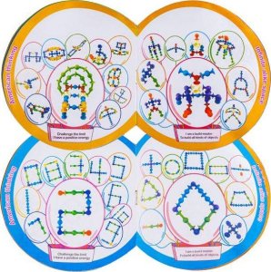 Klocki Konstrukcyjne, Kolorowe DUŻE XXL Przyssawki, Wesołe Buźki 50 Sztuk 2