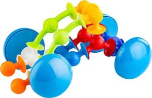 Klocki Konstrukcyjne, Kolorowe DUŻE XXL Przyssawki, Wesołe Buźki 76 Sztuk 4