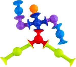 Klocki Konstrukcyjne, Kolorowe DUŻE XXL Przyssawki, Wesołe Buźki 76 Sztuk 5