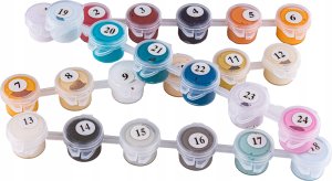 OBRAZ MALOWANIE PO NUMERACH RAMA 45x45cm SPACER W DESZCZU 5