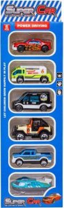 Metalowe Pojazdy, Auta, Resoraki 6 Sztuk Zestaw 1:64 Pojazd SWAT, Poduszkowiec, Jeep Turystyczny 1