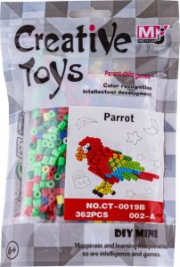 Koraliki do prasowania Wersja 3D, PAPUGA, ARA Ptak, Saszetka, Prasowanka 1