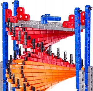 Tęczowy Zjazd Gra Dla Kulek, Tor Kulkowy, Zjeżdżalnia, Klocki, Wieża 550 El. 5
