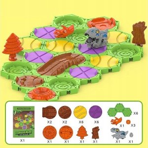 Gra Logiczna, Zbuduj Tor Dla Dinozaura, Trasa, Przeprawa Dla Dinozaura, Klocki, Tor Przeszkód 8
