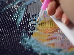 DK Diamentowy haft, Obraz, Mozaika diamentowa, Diamond Painting, Kosmiczny kot 30x40cm 4