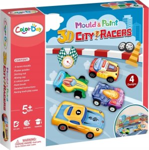 Kreatywny Zestaw Stwórz Odlew DIY MIEJSKIE WYŚCIGÓWKI, AUTA 3D, CITY RACERS 4 Sztuki Zrób To Sam 1