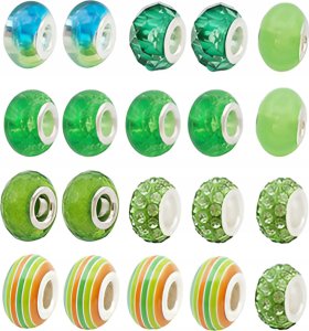 Zestaw Do Tworzenia Robienia Biżuterii, Bransoletek, Charmsy, Zawieszki, Koraliki ODCIENIE ZIELENI 3