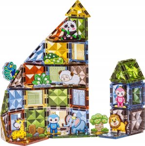 Konstrukcyjne Klocki Magnetyczne ZWIERZĘTA 82 El. 11