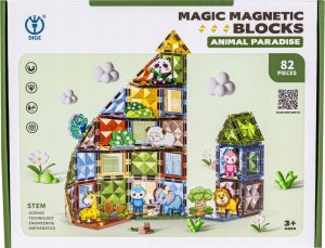 Konstrukcyjne Klocki Magnetyczne ZWIERZĘTA 82 El. 5