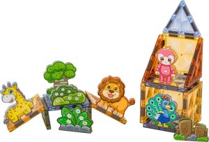 Konstrukcyjne Klocki Magnetyczne ZWIERZĘTA 82 El. 6