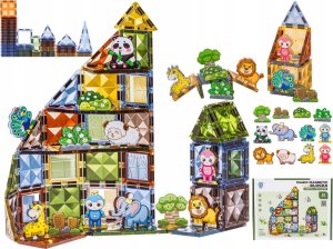 Konstrukcyjne Klocki Magnetyczne ZWIERZĘTA 82 El. 7