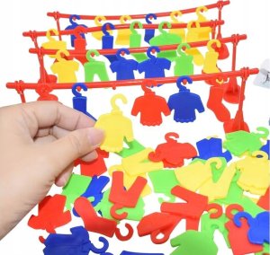 Edukacyjna gra na refleks "Poker Clothes Game", Układanka Ułóż Pranie Ubrania 4