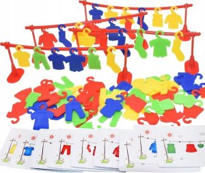 Edukacyjna gra na refleks "Poker Clothes Game", Układanka Ułóż Pranie Ubrania 5