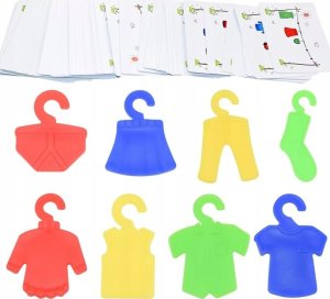 Edukacyjna gra na refleks "Poker Clothes Game", Układanka Ułóż Pranie Ubrania 6