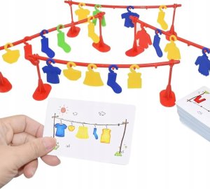 Edukacyjna gra na refleks "Poker Clothes Game", Układanka Ułóż Pranie Ubrania 7