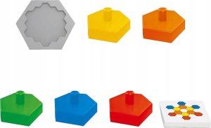 Edukacyjna Gra Logiczna Na Refleks Karty, Układanka "Puzzle Chessboard" Klocki + 30 kart 4