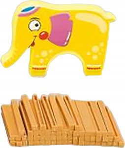 Edukacyjna gra zręcznościowa "Stack Game", Zbuduj wieżę, Układanka, Klocki + Słoń 3