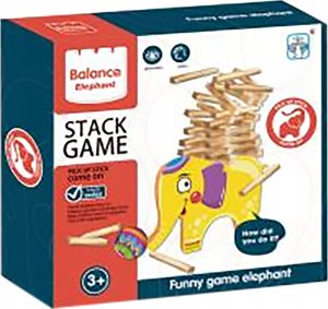 Edukacyjna gra zręcznościowa "Stack Game", Zbuduj wieżę, Układanka, Klocki + Słoń 8