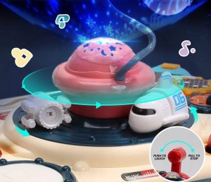 Edukacyjny Interaktywny Stolik Dla Dzieci 2W1 KOSMOS Projektor Zielony 16