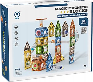 ProNice Klocki Magnetyczne Konstrukcyjne TOR KULKOWY 91 El. Kulodrom 3