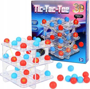 Gra logiczna TIC TAC TOE Układanka Łamigłówka, Kółko Krzyżyk 3D, 3 w Rzędzie 1