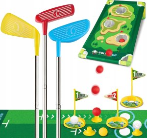 Mini golf, Zestaw dla dzieci do gry w mini golfa, Plansza + Kije + Akcesoria 4