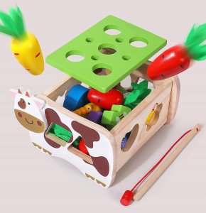 GRA ZRĘCZNOŚCIOWA SORTER MARCHEWKI I ROBACZKI KROWA 6