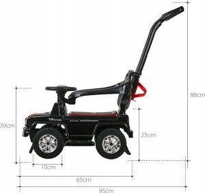 DUŻY JEŹDZIK CHODZIK PCHACZ AUTO SAMOCHÓD 3 W 1 CICHE KOŁA 3