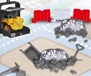 DŹWIG ŻURAW BUDOWLANY OBROTOWY RUCHOMY BUDOWA 50 ELEMENTÓW + POJAZD NIESPODZIANKA 14