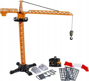 DŹWIG ŻURAW BUDOWLANY OBROTOWY RUCHOMY BUDOWA 50 ELEMENTÓW + POJAZD NIESPODZIANKA 6
