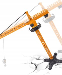 DŹWIG ŻURAW BUDOWLANY OBROTOWY RUCHOMY BUDOWA 50 ELEMENTÓW + POJAZD NIESPODZIANKA 9