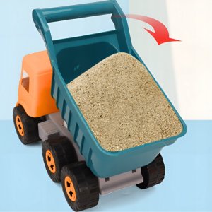 ZESTAW DO PIASKU PIASKOWNICY WYWROTKA FOREMKI KONEWKA GRABIE ŁOPATKA WIADERKO 7el. 2