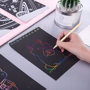 WYDRAPYWANKA ZDRAPYWANKA KOLOROWANKA NOTES A5 10 KARTEK RÓŻOWA 1