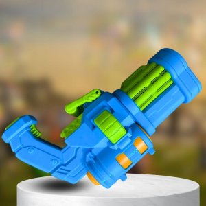 PISTOLET BAZUKA NA BAŃKI I WODĘ ELEKTRYCZNY AUTOMATYCZNY KARABIN WODNY 2W1 NIEBIESKO ZIELONY 5