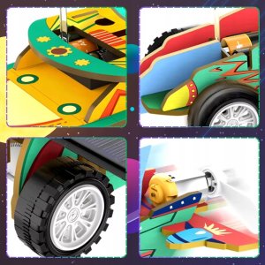 SEKRETY ELEKTRONIKI ZBUDUJ ROBOTA ZESTAW 6w1 DREWNIANY MODEL KOSMOS 5