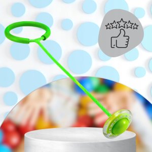 HULA HOP NA NOGĘ SKIPPER SKAKANKA MIĘKKA GUMOWA Z DIODAMI LED ZIELONE 1