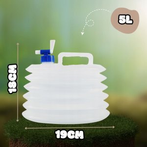 SKŁADANY KANISTER ZBIORNIK NA WODĘ PLASTIKOWY TURYSTYCZNY CAMPINGOWY 5 L 5