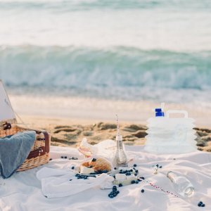 SKŁADANY KANISTER ZBIORNIK NA WODĘ PLASTIKOWY TURYSTYCZNY CAMPINGOWY 5 L 6
