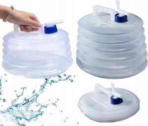 SKŁADANY KANISTER ZBIORNIK NA WODĘ PLASTIKOWY TURYSTYCZNY CAMPINGOWY 5 L 8