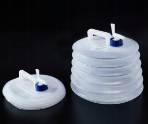 SKŁADANY KANISTER ZBIORNIK NA WODĘ PLASTIKOWY TURYSTYCZNY CAMPINGOWY 5 L 9