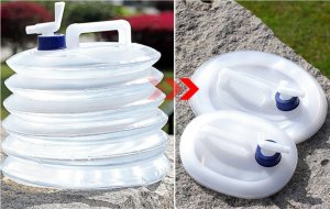 SKŁADANY KANISTER ZBIORNIK NA WODĘ PLASTIKOWY TURYSTYCZNY CAMPINGOWY 5 L 10