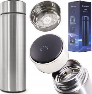 KUBEK TERMICZNY TERMOS SMART LED 500ML SREBRNY 1