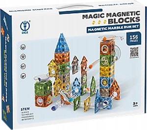 ProNice Klocki Magnetyczne Konstrukcyjne TOR KULKOWY 156 El. Kulodrom 2