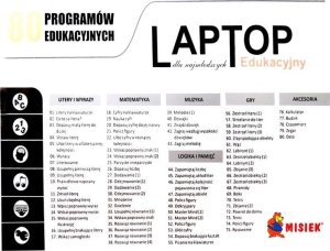 LAPTOP EDUKACYJNY 80 PROGRAMÓW LITERY MATEMATYKA GRY #G2 6